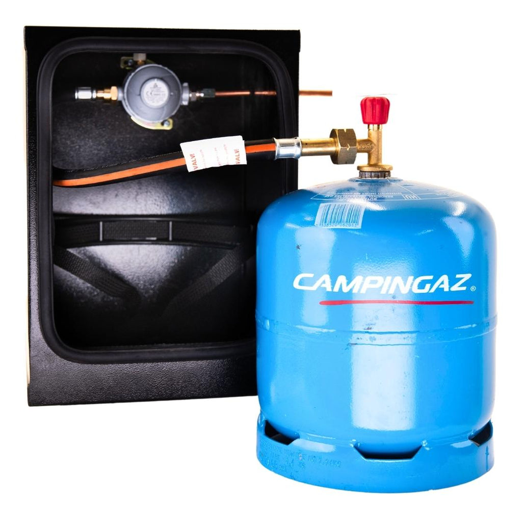 STEEL GAS LOCKER KIT (BULKHEAD REGULATOR) 904 907 CAMPING GAZ - REMOVABLE FRONT
