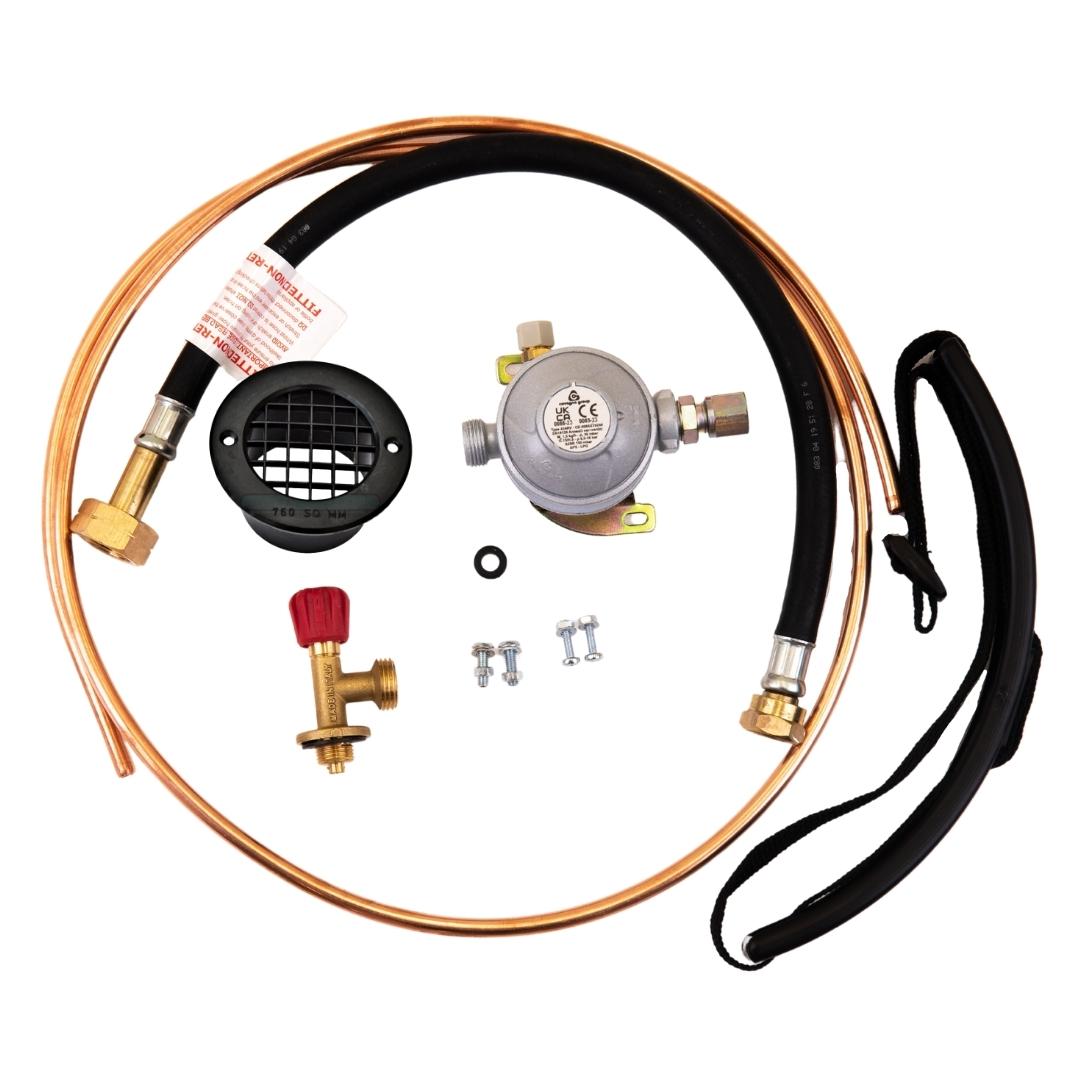 STEEL GAS LOCKER KIT (BULKHEAD REGULATOR) 904 907 CAMPING GAZ - REMOVABLE FRONT