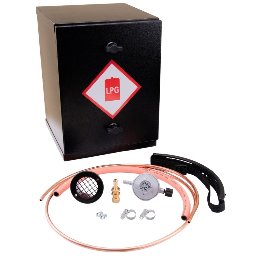 STEEL GAS LOCKER KIT (CAMPING GAS REGULATOR) 904 907 CAMPING GAZ - REMOVABLE FRONT
