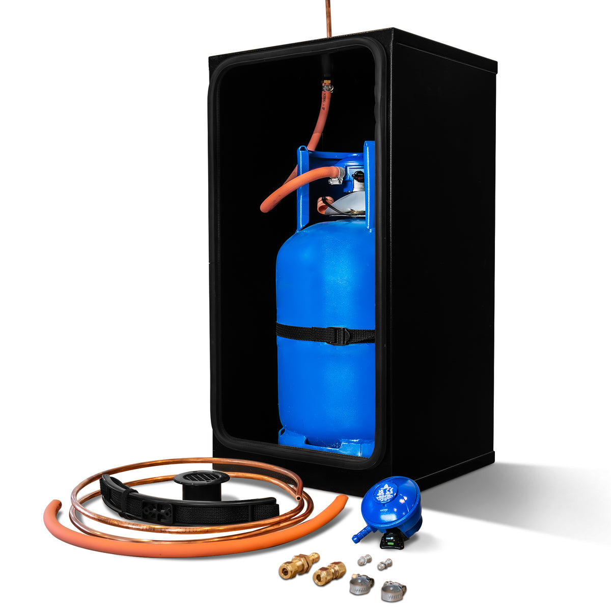 7KG BUTANE GAS LOCKER KIT WITH CLIP-ON REGULATOR