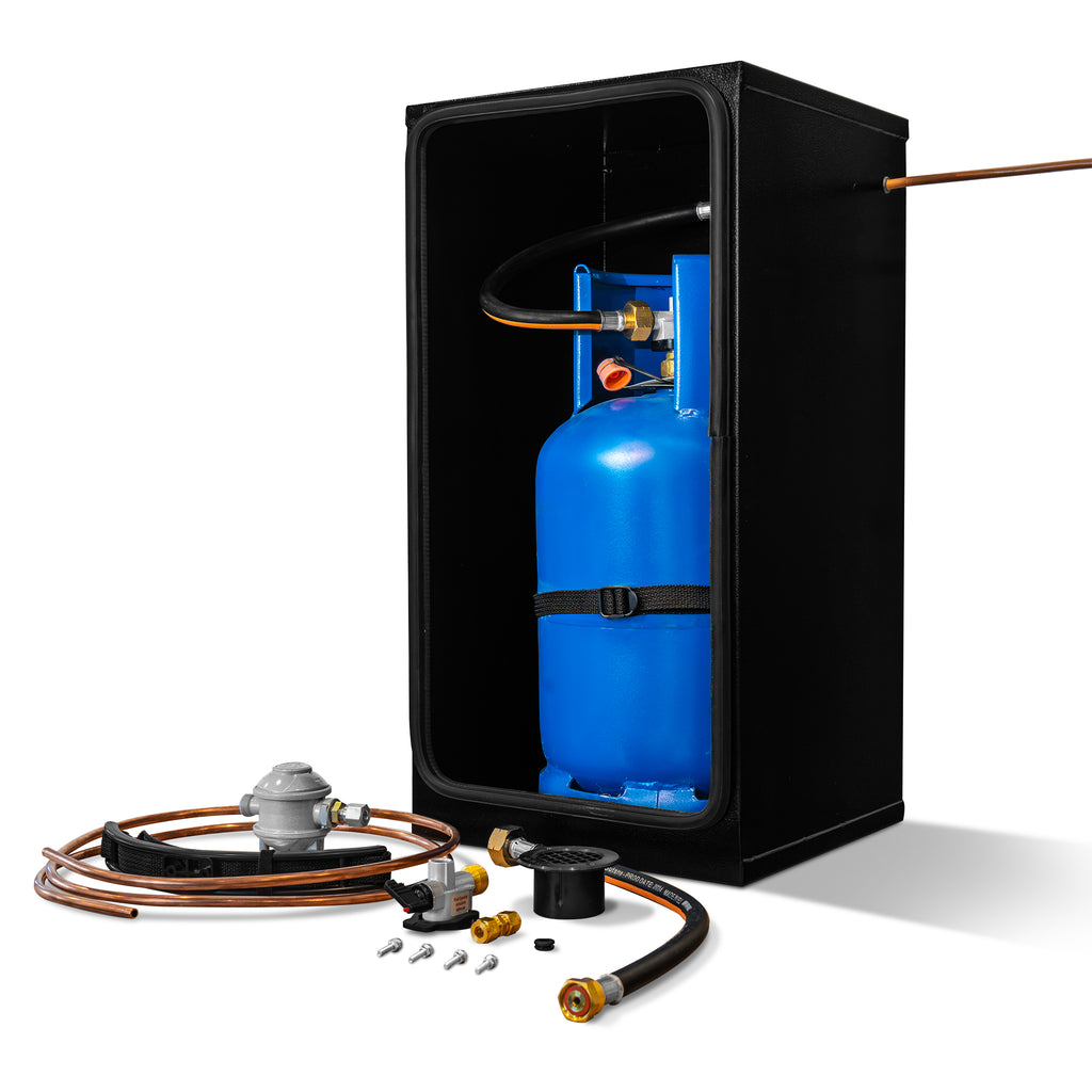 7KG BUTANE GAS LOCKER KIT WITH BULKHEAD REGULATOR