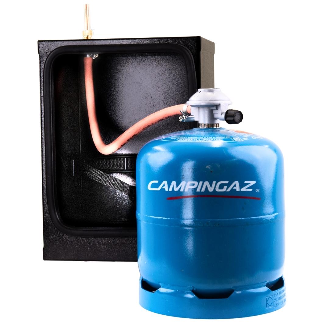 STEEL GAS LOCKER KIT (CAMPING GAS REGULATOR) 904 907 CAMPING GAZ - REMOVABLE FRONT