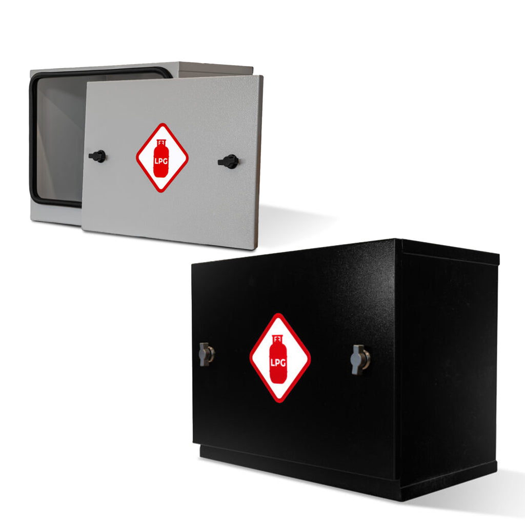 DOUBLE STEEL GAS LOCKER - 904 907 CAMPINGAZ - REMOVABLE FRONT