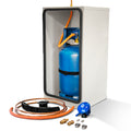 7KG BUTANE GAS LOCKER KIT WITH CLIP-ON REGULATOR (GREY)