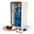 7KG GAS LOCKER KIT WITH SCREW-ON BUTANE ADAPTER (GREY)